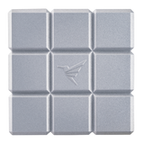 a white square object with a logo