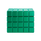 The Colibri Heritage Cube Humidor is a green, cube-shaped cigar humidor with a raised grid pattern and a premium cedar lining to keep cigars fresh.