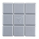 a white square object with a logo