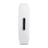 a white rectangular object with a black background